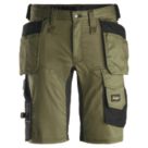 Snickers 6141 Stretch Work Shorts Khaki Green / Black 36" W