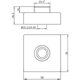 Highlife Bathrooms  Square Shower Brackets Chrome
