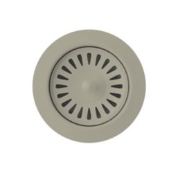ETAL Sink Strainer Waste without Overflow Brushed Steel 90mm