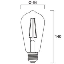 Sylvania ToLEDo Retro V5 CL 827 SL E27 ST64 LED Light Bulb  470lm 4.5W