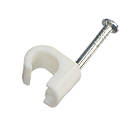 Vimark White Round Cable Clips 7-10mm 100 Pack