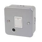 Essentials  20A 1-Gang DP Metal Clad Control Switch  with White Inserts