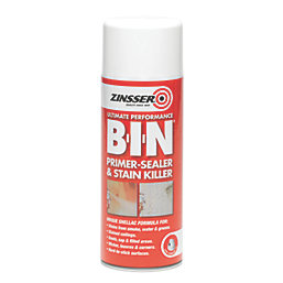 Zinsser B-I-N Primer/Sealer & Stain Killer Spray Matt White 400ml