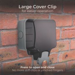 British General  IP66 13A 1-Gang DP Weatherproof Outdoor Switched Socket