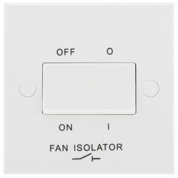 British General 900 Series 10A 1-Gang 3-Pole Fan Isolator Switch White