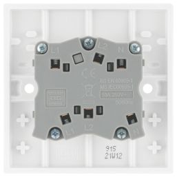 British General 900 Series 10A 1-Gang 3-Pole Fan Isolator Switch White