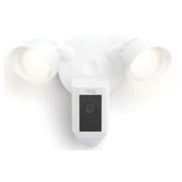 Ring Cam Wired Plus 8SF1P1-WEU0 White Wired 1080p Outdoor Smart Camera with Floodlight & PIR Sensor