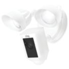 Ring Cam Wired Plus 8SF1P1-WEU0 White Wired 1080p Outdoor Smart Camera with Floodlight & PIR Sensor