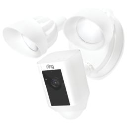 Ring Cam Wired Plus 8SF1P1-WEU0 White Wired 1080p Outdoor Smart Camera with Floodlight & PIR Sensor