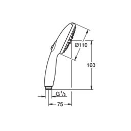 Grohe Vitalio Start 110 Hand Shower Chrome 110mm x 215mm