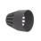 FloPlast Cast Iron Effect Vent Terminal Black 110mm