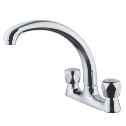 Deck Mounted Sink Mixer Kitchen Tap Chrome
