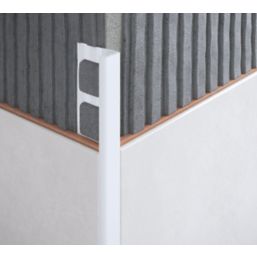 Diall 8mm Straight PVC Tile Trim White 2.5m