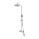 Gainsborough Round Dual Outlet HP Rear-Fed Exposed Chrome Thermostatic Mixer Shower