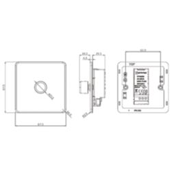 Knightsbridge  1-Gang 2-Way LED Intelligent Dimmer Switch  Anthracite