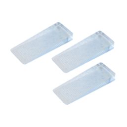 Smith & Locke Door Stop Wedges Clear 3 Pack