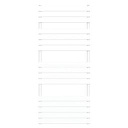 Flomasta Flat Bar 1600mm x 600mm 2917BTU White Vertical Designer Radiator