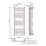 Flomasta Flat Bar 1600mm x 600mm 2917BTU White Vertical Designer Radiator