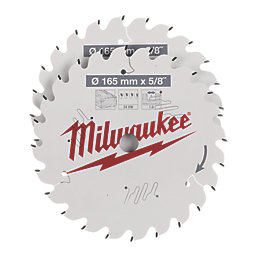 Milwaukee  Wood Circular Saw Blades 165mm x 15.87mm 24T 2 Pack