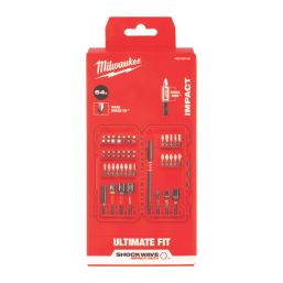 Milwaukee Shockwave 1/4" Hex Shank Mixed Impact Bits 54 Piece Set