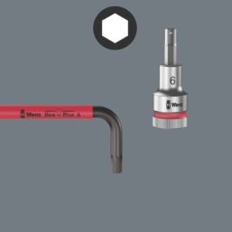 Wera 3950/9 Hex-Plus Multicolour Stainless 1 Imperial L-Key Set 9 Pcs