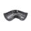 FloPlast MiniFlo uPVC 90° Half Round Gutter Angle Black 76mm