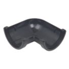 FloPlast MiniFlo uPVC 90° Half Round Gutter Angle Black 76mm