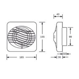 Xpelair VX100S 100mm (4") Axial Bathroom Extractor Fan  White 220-240V
