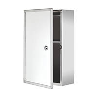 Croydex  Lockable 1-Door Bathroom Medicine Cabinet   250 x 130 x 400mm