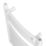 Flomasta 800mm x 500mm 1238BTU White Curved  Towel Radiator