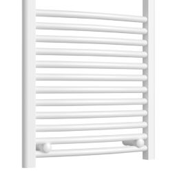 Flomasta 800mm x 500mm 1238BTU White Curved  Towel Radiator
