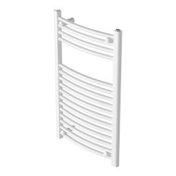 Flomasta 800mm x 500mm 1238BTU White Curved  Towel Radiator