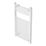 Flomasta 800mm x 500mm 1238BTU White Curved  Towel Radiator