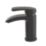 Highlife Bathrooms Coll Matt Black 145mm Cloakroom Lever Mono Basin Mixer Tap  With Clicker Waste