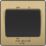British General Evolve 10A 1-Gang 3-Pole Fan Isolator Switch Satin Brass  with Black Inserts
