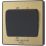 British General Evolve 10A 1-Gang 3-Pole Fan Isolator Switch Satin Brass  with Black Inserts