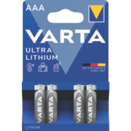 Varta Ultra AAA 1.5V Lithium Batteries 4 Pack