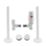 ETAL Danva 15mm x 1/2" Matt White Angled & L/S Modern Thermostatic Radiator Valve & Lockshield