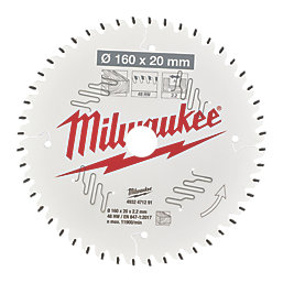 Milwaukee  Wood Circular Saw Blade 160mm x 20mm 48T