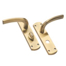 Designer Levers Goodrich Fire Rated WC Lever Bathroom Door Handle Pair Antique Brass