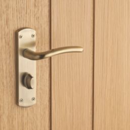 Designer Levers Goodrich Fire Rated WC Lever Bathroom Door Handle Pair Antique Brass