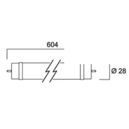 Sylvania ToLEDo Superia Universal G13 T8 LED Tube 1100lm 7.5W 604mm (2')