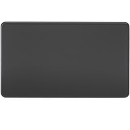 Knightsbridge  2-Gang Blanking Plate Matt Black
