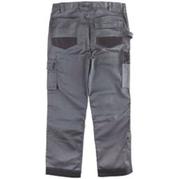 Site Jackal Work Trousers Grey / Black 30" W 32" L