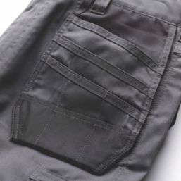 Site Jackal Work Trousers Grey / Black 30" W 32" L