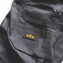 Site Jackal Work Trousers Grey / Black 30" W 32" L