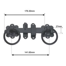 Smith & Locke Gate Latch Black 152mm