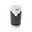 Flomasta  Black Angled Thermostatic Radiator Valve & Lockshield  1/2" x 15mm