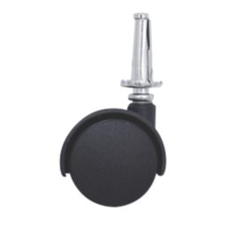 Essentials Twin Wheel Swivel Castor Stems 41mm Black 4 Pack