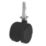 Essentials Twin Wheel Swivel Castor Stems 41mm Black 4 Pack